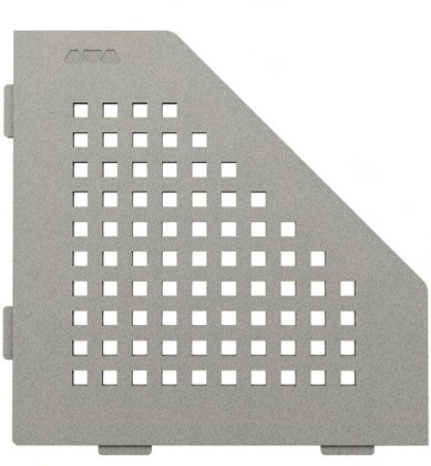 Schluter SHELF-E Pentagonal SQUARE — Stone Grey