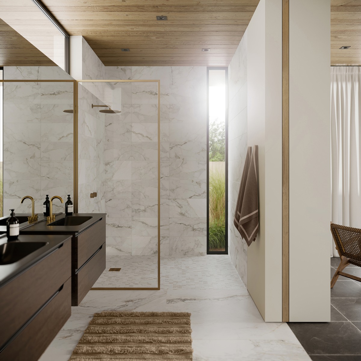 Calacatta Macchia bathroom design