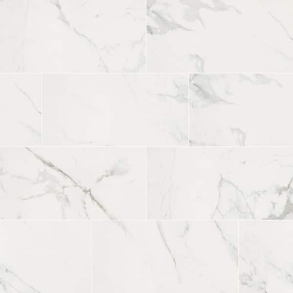 Home Decorators Collection Carrara White Polished Porcelain Tile